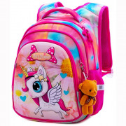 Рюкзак для девочки школьный (SkyName) + брелок арт R2-175 38х29х19см