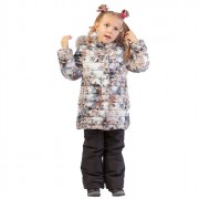 Комплект зимний для девочки (БАТИК) арт.Вэнди (полукомбинезон+куртка) мембрана цвет мультиколор