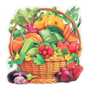Украшение на скотче "Овощи в корзине" арт.7045127