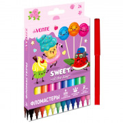 Фломастеры (deVENTE) Sweet 24 цветов картонная коробка арт.5083100