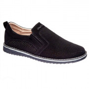 Туфли для мальчика (QWEST) черные верх-искусственная кожа подкладка-натуральная кожа размер 35-37 арт.202T-Z1-1959