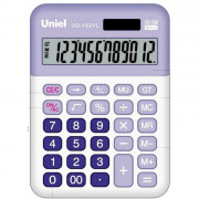 Калькулятор настольный 12 разрядов, двойное питание UNIEL 150*108*26 (UD-152VL) сиреневый (Ст.1)