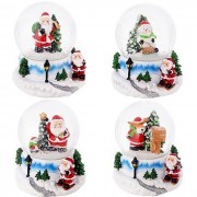 Статуэтка декоративная в стеклянном шаре "Дед Мороз, Снеговик, Олень" 09см в ассортименте арт.722551