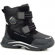 Ботинки для мальчика (B&G) черные верх-искусственная кожа подкладка -искуственный мех артикул m-bg-5336-2A