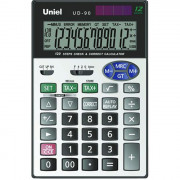 Калькулятор настольный 12 разрядов, двойное питание UNIEL 176*115*36 металлическая панель (UD-90)  (Ст.1)