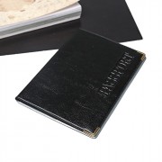 Обложка для паспорта пвх, металлические уголки, черный арт.3972704