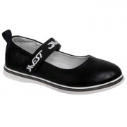 Туфли для девочки (Qwest) черные верх-искусственная кожа подкладка-натуральная кожа размерный ряд 32-37 арт.212T-G6-2471