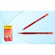 Ручка шариковая прозрачный корпус (PIANO) Simple красная, масляная, игла, 0,7мм арт.РT-1155/красная (Ст.2000/500)
