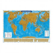 Скретч-Карта мира (со стираемым слоем) Карта твоих путешествий арт СК056