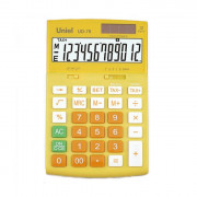 Калькулятор настольный 12 разрядов, двойное питание UNIEL 193*95*18 желтый (UD-79Y)  (Ст.1)