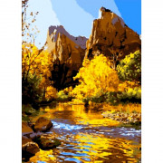 Набор для творчества Картина по номерам 28,5x38см Осенняя река (LORI) арт.Ркн/ф-208