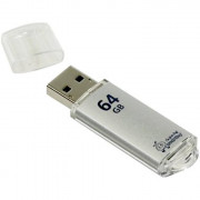 Флеш диск 64GB USB 2.0 SmartBuy V-Cut серебряный