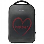 Рюкзак для мальчиков (Hatber) LED Frame 43х31х17см Экокожа 1 отдел отделение для ноутбука потайной карман на спинке Черный арт LB_064656