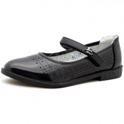 Туфли для девочки (Кумир) черный верх-искусственная кожа лак подкладка-искусственная кожа размерный ряд 30-37 арт.C82_AF-26