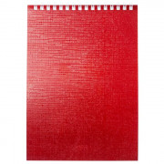 Блокнот А5 мягкая обложка на гребне 80 листов (Hatber) Metallic Красный бумвинил арт 80Б5бвВ1гр