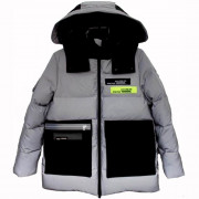 Куртка зимняя для мальчика (ANERNUO) арт.05120 цвет серый светоотражающий