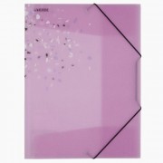 Папка на резинке А4 35мм пластиковая 0,40мм розовая deVENTE Crystal Dream арт.3070900 (Ст.60)