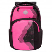 Рюкзак для девочки (Grizzly) арт RX-114-2/1 черный - розовый 27,5х43х16 см