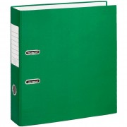 Папка-регистратор 50мм ПВХ с 1 сторонней обтяжкой, металлический уголок, зеленая