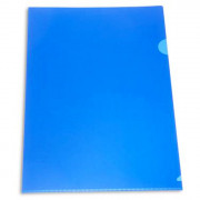Папка-уголок А4 180мкм плотность 1BLU непрозрачный синий БЕЗ логотипа арт.E310N(Ст.20)