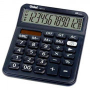 Калькулятор настольный 12 разрядов, двойное питание UNIEL 161*125*25 черный (UD-113К)