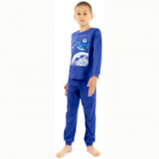Пижама для мальчика арт.Планета размер 32/122-36/140 цвет темно-синий