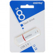 Флеш диск 8GB USB 2.0 Smartbuy Crown White SB8GBCRW-W
