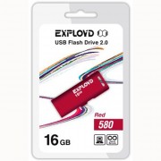 Флеш диск 16GB USB 2.0 Exployd 580 красный