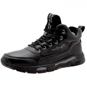 Ботинки для мальчика (МИКАСА) черные верх-искусственная кожа подкладка - байка артикул  RC97_PM0815-4