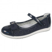 Туфли для девочки (TOM.MIKI) темно-синие верх-искусственная кожа подкладка-натуральная кожа размерный ряд 37 арт.RR1604_B-9476-B