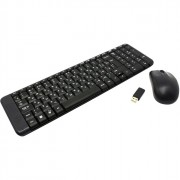 Клавиатура+мышь беспроводная набор Logitech Wireless Combo черный MK220 USB