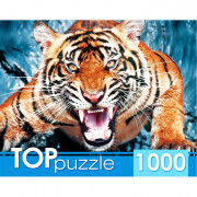 Пазл 1000 элементов TOPpuzzle Грозный тигр (РК) арт ГИТП1000-2145