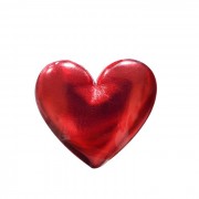 Украшение декоративное для украшения подарков "Красное сердце" 5,9см арт.82638