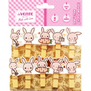 Набор для творчества Прищепки декоративные 10 штук (deVENTE) Bunny со шнуром арт.8120107
