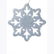 Украшение декоративное "Снежинка" 10см голубой арт.75103