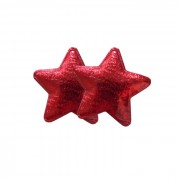 Украшение декоративное для украшения подарков "Красные звезды" 02шт/набор 5,5см арт.82640
