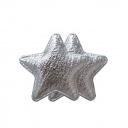 Украшение декоративное для украшения подарков "Серебристые звезды" 02шт/набор 5,5см арт.82641
