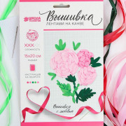 Набор для вышивки лентами на канве "Розовые розы" арт.4045066